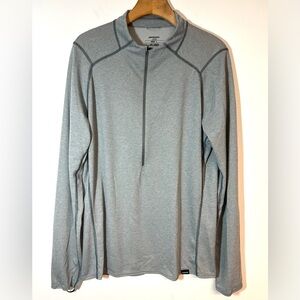 Patagonia Gray Long Sleeve Quarter-Zip Shirt Size L
